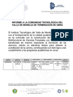 Informe Terminacion de Obra Proexoe 2016