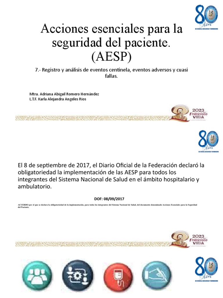 Implementación de AESP en Salud 2023 | PDF | Seguridad del paciente ...