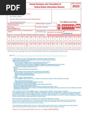  1096 Internal Revenue Tax form for Noricum Associates 