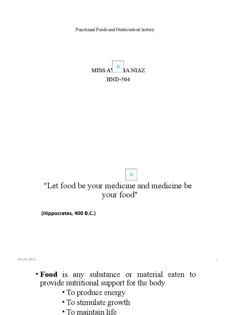 Functional Foods and Nutraceutical History New Ppt | PDF | Foods ...