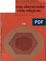 Durkheim - Formas Elementales Vida Religiosa