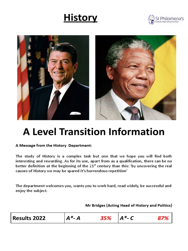 History Transition Booklet Pdf