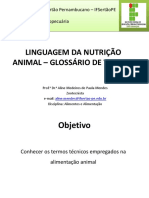 Aula 1 - Linguagem Da Nutrição Animal - Glossário de Termos