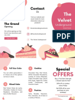 Sweet Cake Modern Pink Trifold Brochure