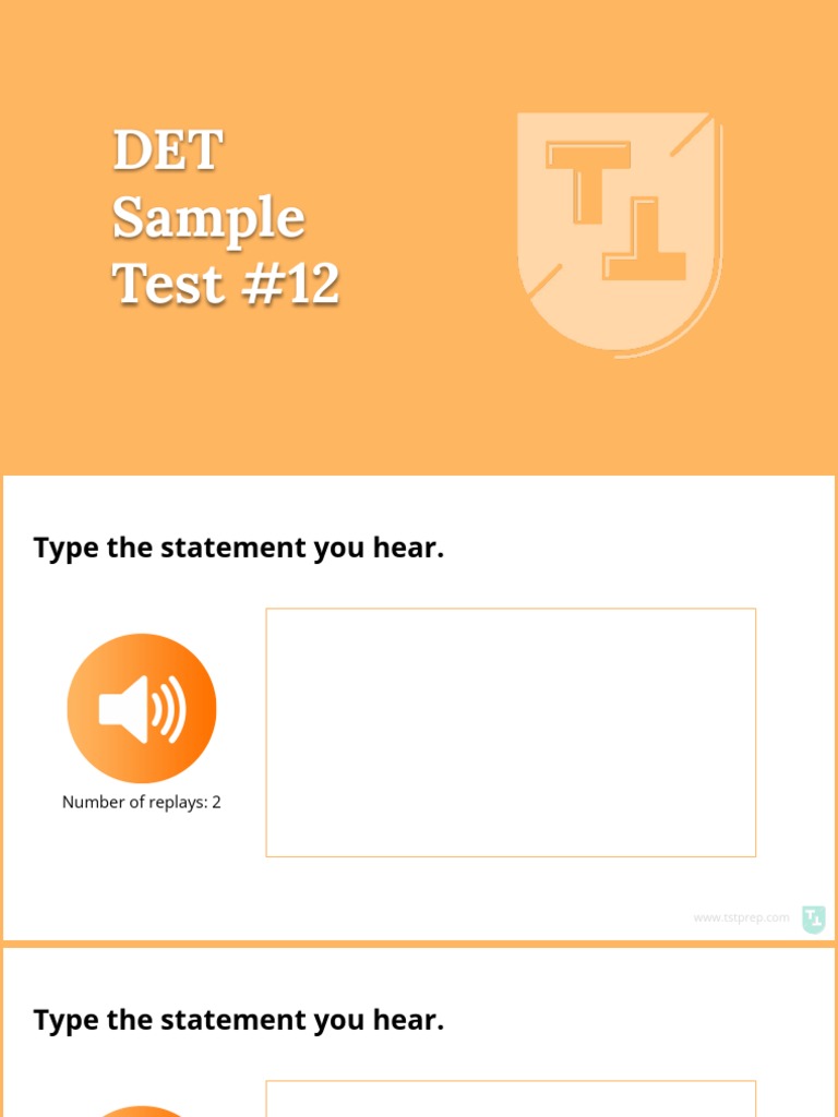 DET Sample Test Overview | PDF | Traffic