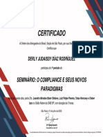 CertificadoOabsp Compliance Derly J Diaz Rodriguez 2023