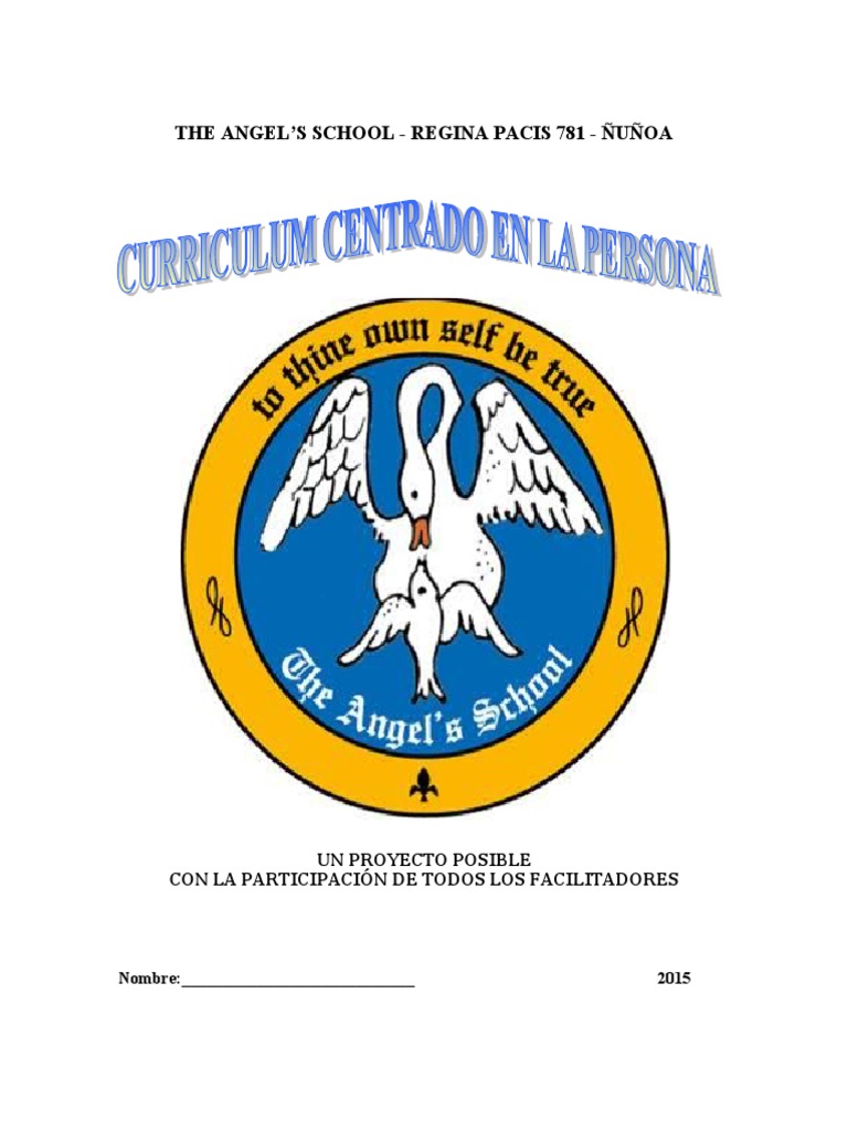 Curriculum Centrado en La Persona. | PDF | Aprendizaje | Enseñando