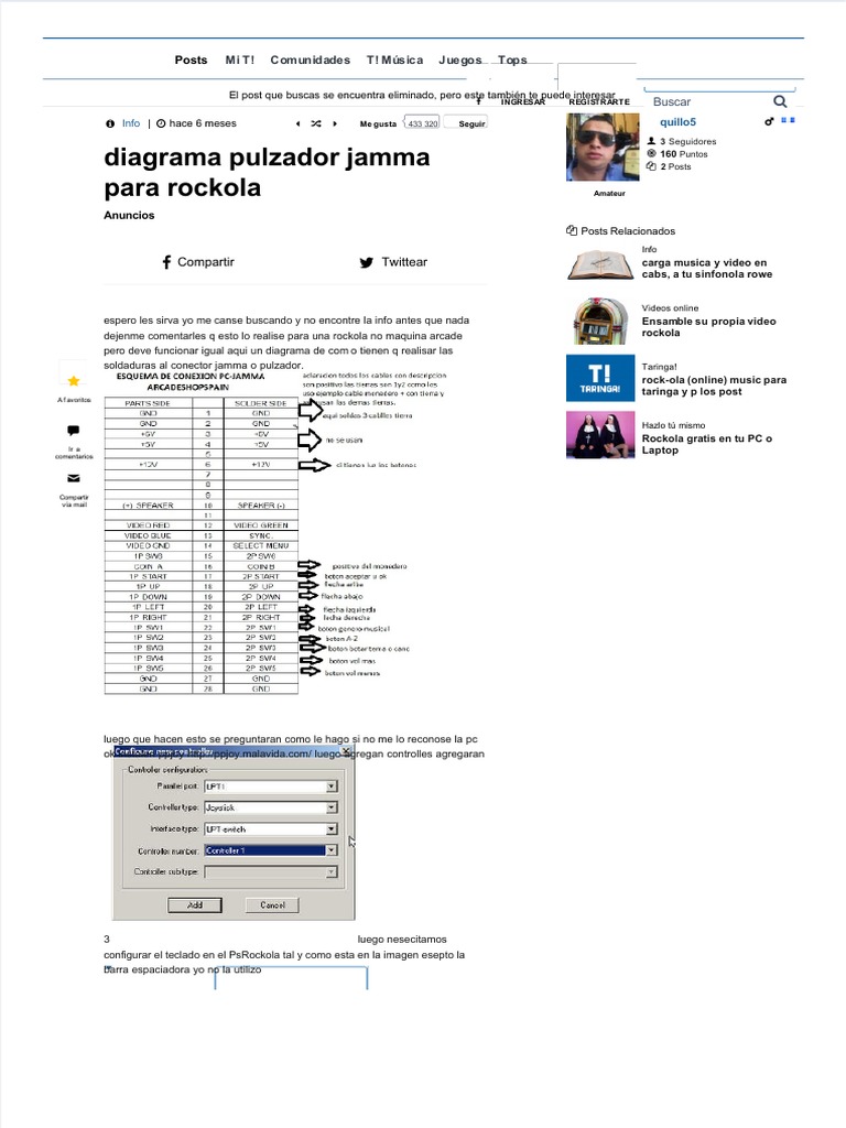 Dokumen - Tips - Diagrama Pulsador Jamma para Rockola Taringa | PDF