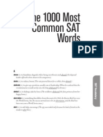 1000 Most Common SAT Words