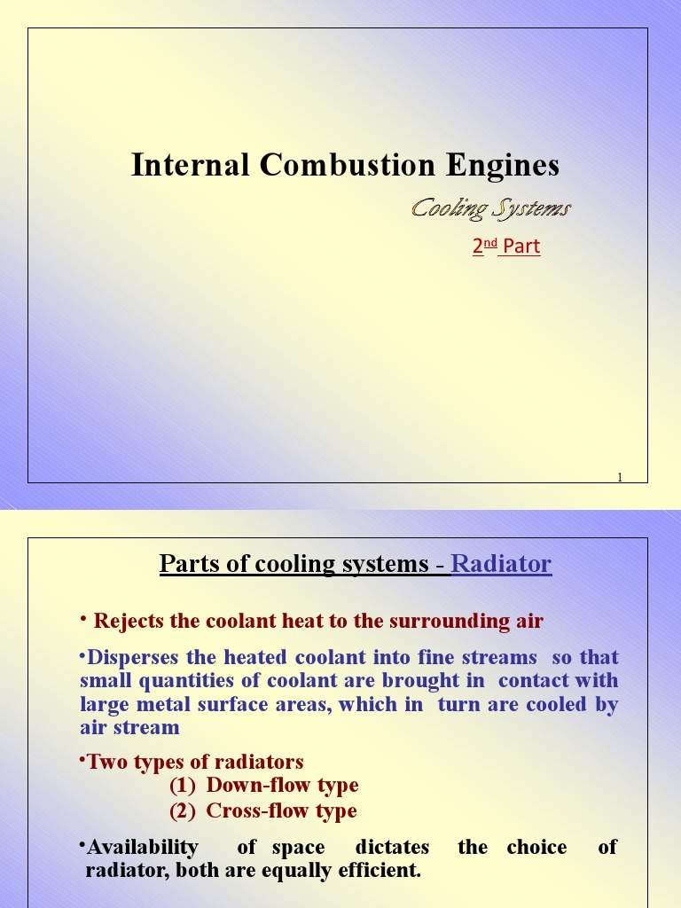 8 Cooling Systems PDF Internal Combustion Engine Engineering