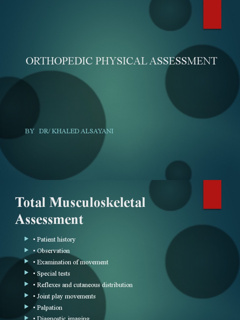Orthopedic Assessment Pdf Bone Pain