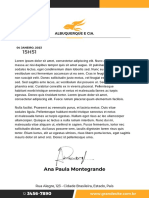 A4 Documento Profissional Branco Laranja e Cinza