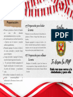 Folleto Tipo Acordeón Tríptico Itinerario Vacaciones Scrapbook Beige y Verde