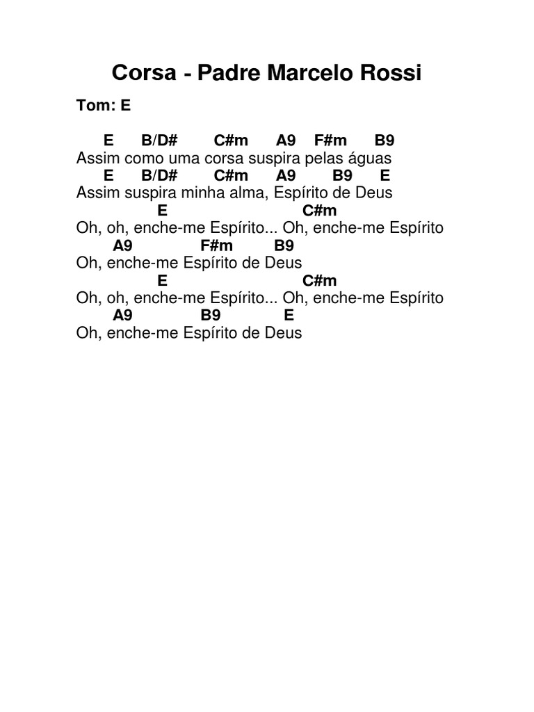 Assim Como A Corsa (Cifra) | PDF