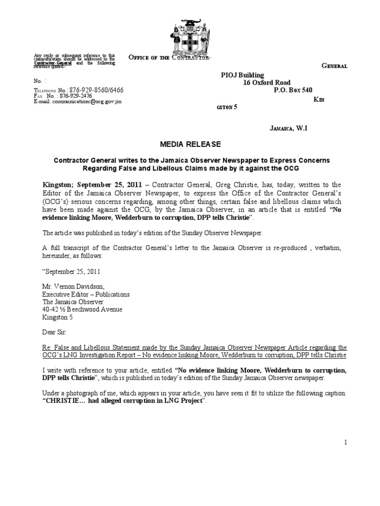 Jamaica Observer Limited Exposes a Scandal That Shocks the Entire Caribbean