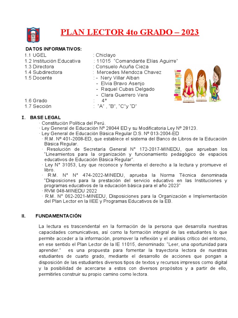 Plan Lector | PDF | Salón de clases | Internet