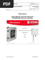 HW4 Software Device Manager and Probe Adjustment PF4 Differential Pressure Transmitter