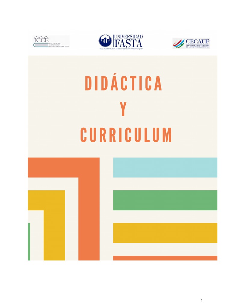Didáctica y Currículum en Educación | PDF | Plan de estudios | Enseñando