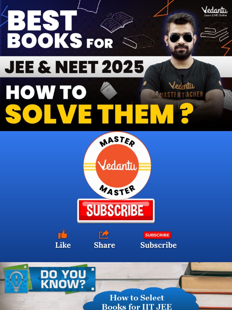 Best Books For JEE & NEET and How To Solve Them! JEE 2025 NEET 2025 PDF Educational Stages