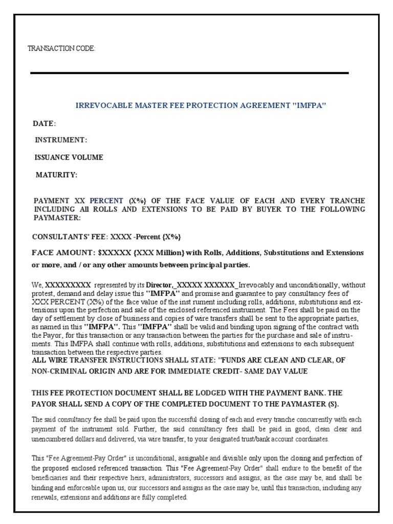Imfpa Templete PDF Wire Transfer Payments