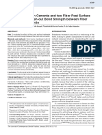 Effect of Two Resin Cements and Two Fiber Post Surface Treatments On Push-Out Bond Strength Between Fiber Post and Root Dentin