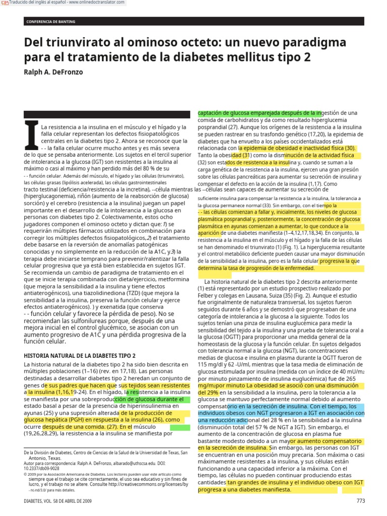 OCTETO OMINOSO 230411 221018.en Es PDF Insulina Diabetes