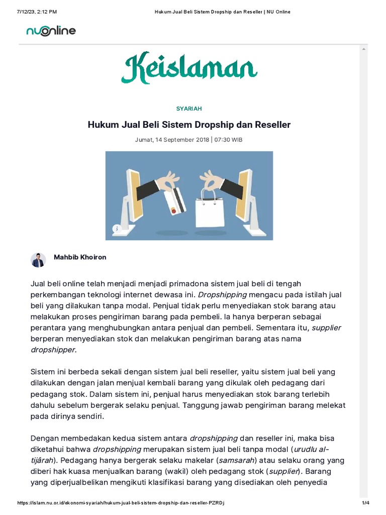 Hukum Jual Beli Online Reseller: Panduan Lengkap Aspek Hukum dan Praktiknya
