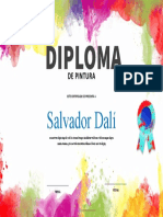 Certificado de ARTE - Modelo Editable