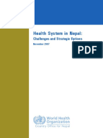 Health System in Nepal:: Challenges and Strategic Options