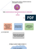 Identification of Publication Misconduct, Complaint and Appeal