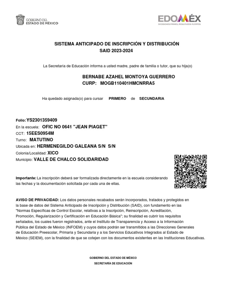 Reporte Alumno Asignado | PDF