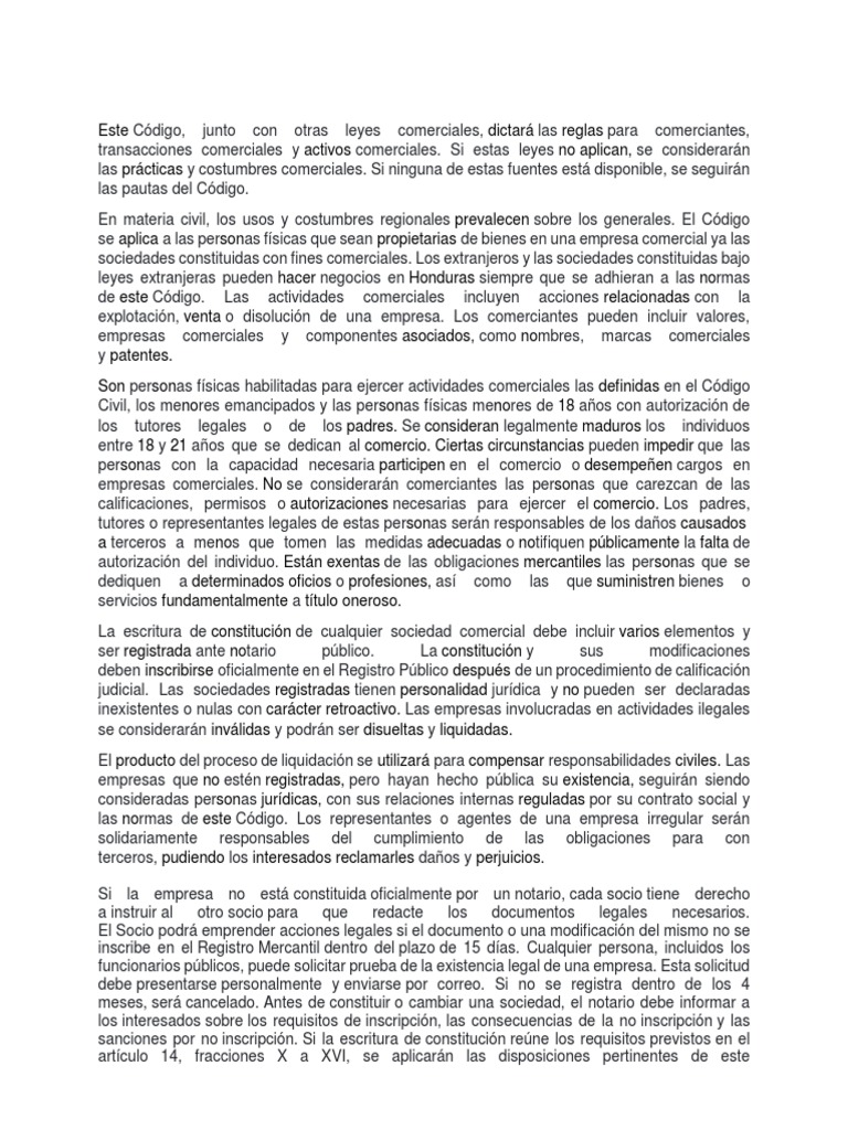 Resumen Analítico Art. 1 Al 36 Código de Comercio | PDF | Pagos | Business