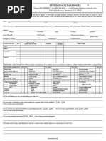 Student Health Services Form 2020