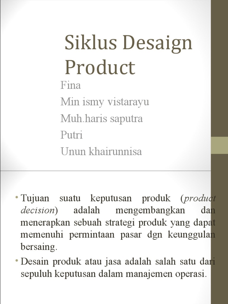 siklus desain produk | PDF