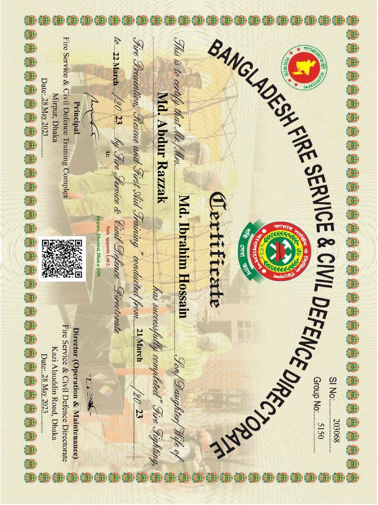 FSCD training Certificate March 2023 | PDF | Bangladesh