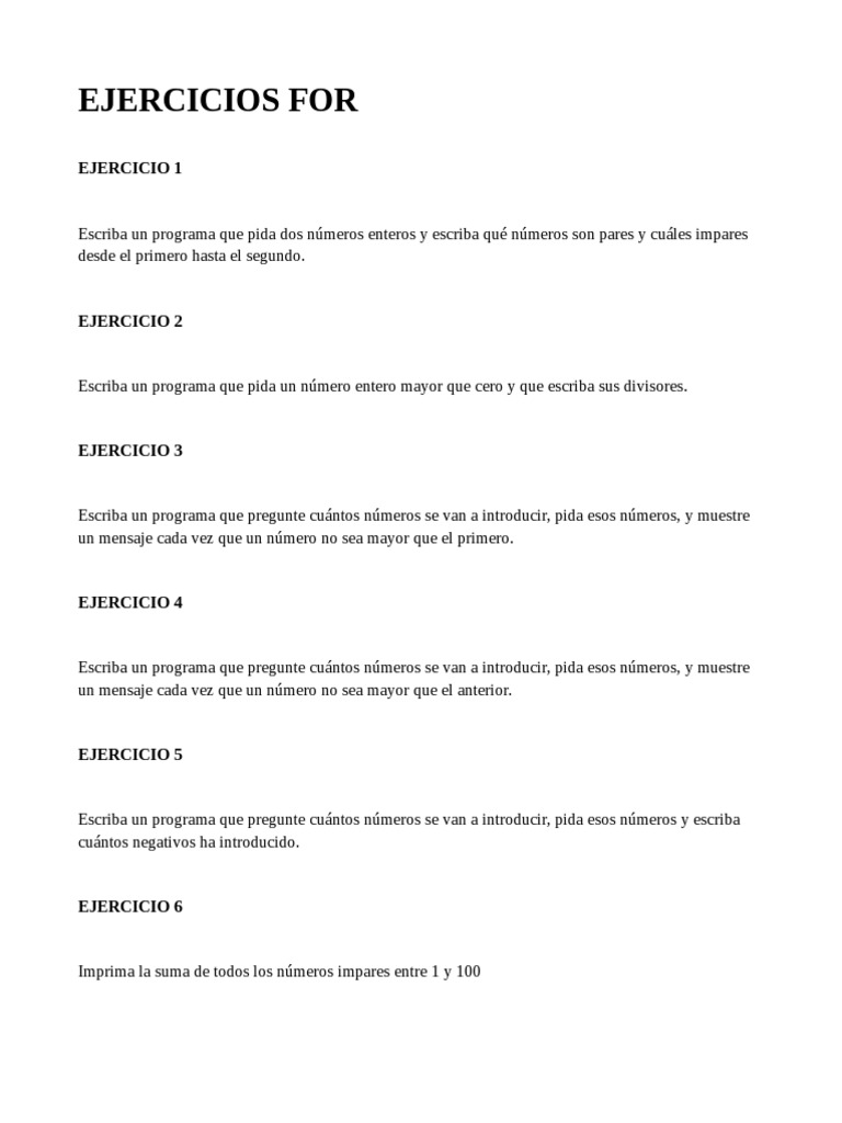 Ejercicios de bucles for en Python | PDF | Números | Número primo