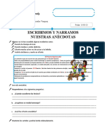 13-03-23 - Escribimos y Narramos Nuestra Anecdota - Comunicaciòn - 6ºp