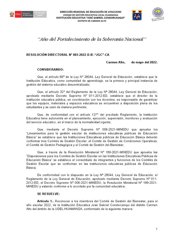 Comité de Gestión del Bienestar 2022 | PDF | Ciencias sociales