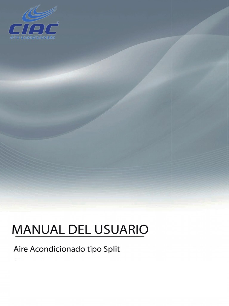 Manual CIAC FIX R22 Convencional Spanish Version | PDF | Control remoto ...