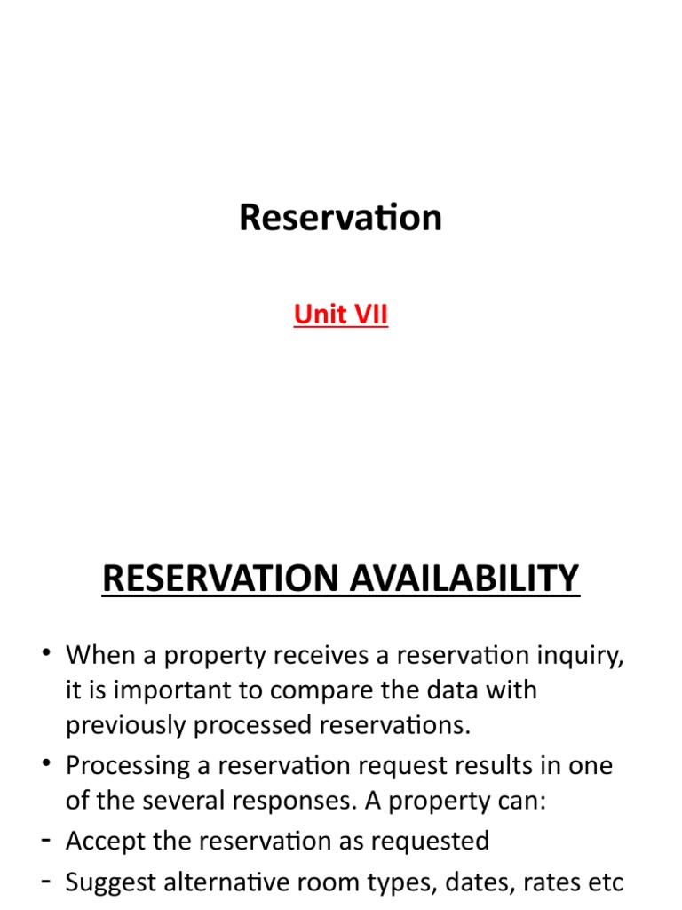 Reservation Management and Discounts Guide | PDF | Law
