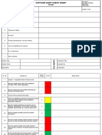 Supplier Audit Check Sheet