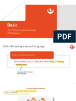 Basic: Unit 7: Knowing A Second Language Online Session 2