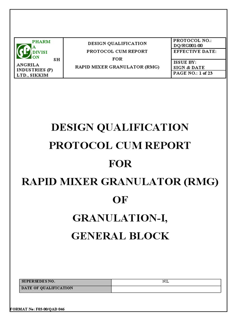 RMG Design Qualification Report | PDF | Pump | Engines