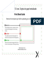 Tarjeta de Papel Metalizado Tama o 9 X 5 5 Cms