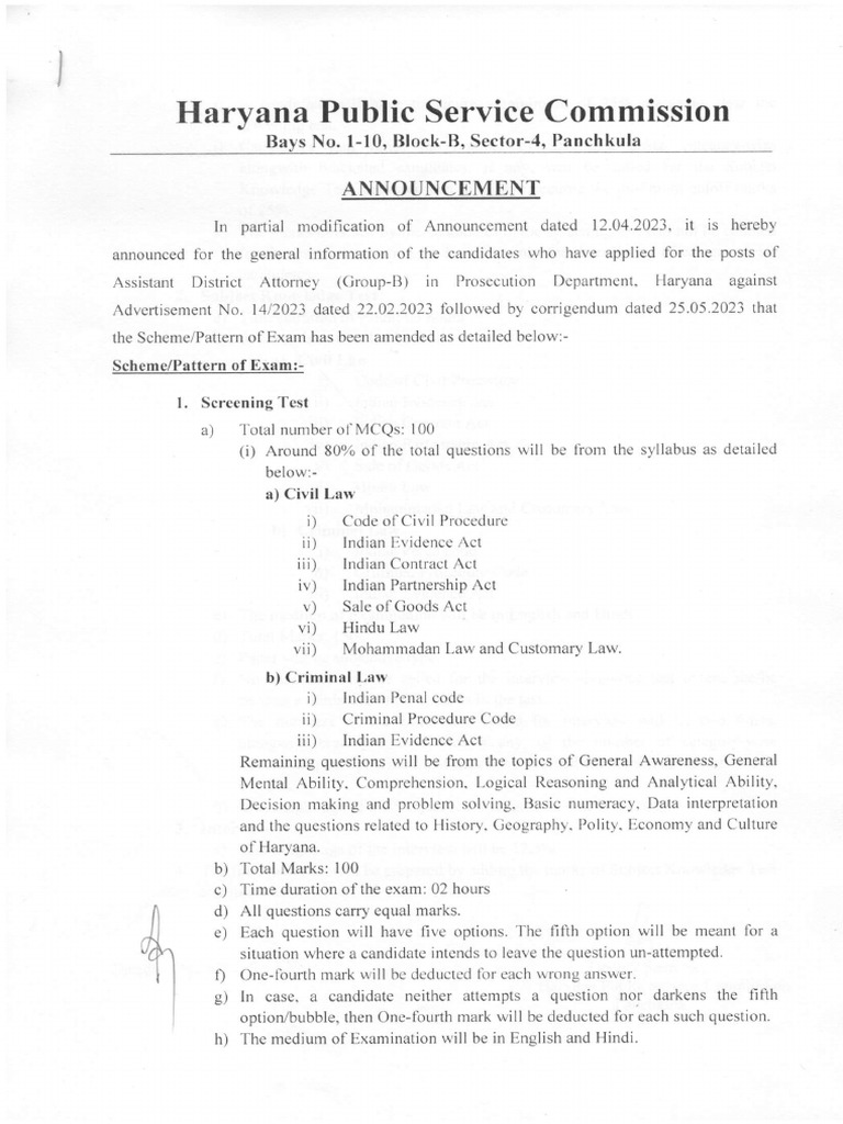 Ann Scheme P ADA Advt 14 2023 14.07.2023 PDF Justice Crime & Violence