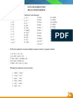 5 Guia de Ejercicios Reacciones Oxido Reduccion Redox IV