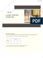 Game Theory Exercise