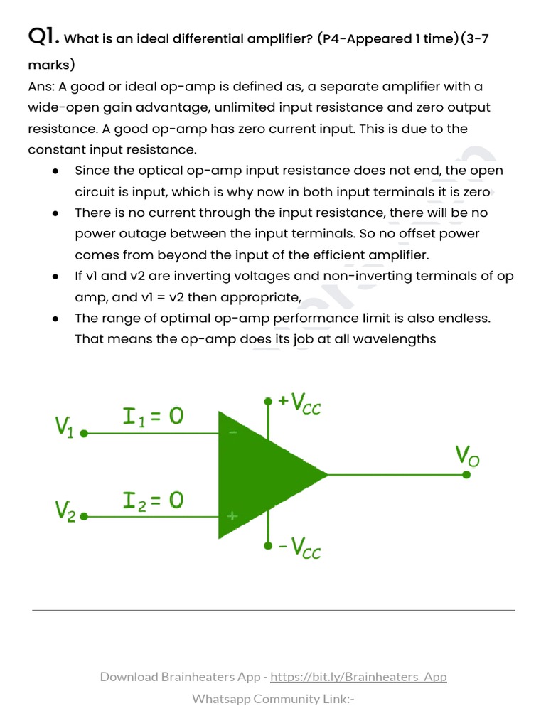 Ade Notes Sem3 Elec PDF Operational Amplifier Amplifier