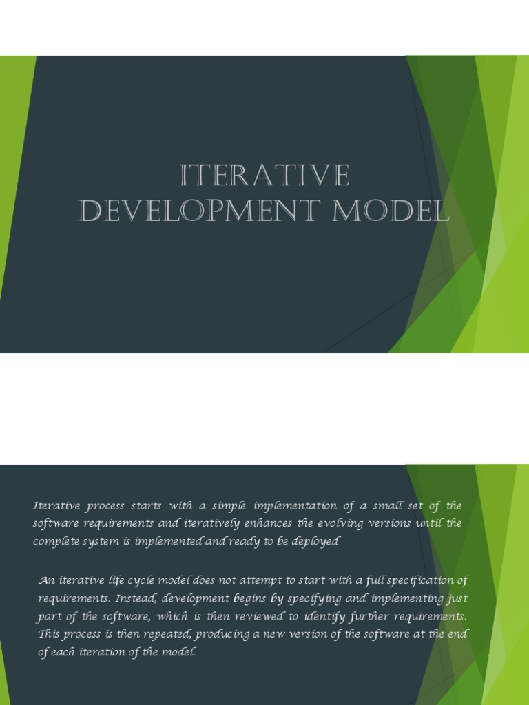 Iterative Development Model | PDF