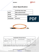 Om1 MM LC Upc To ST Upc 1m Duplex Fiber Optic Patch Cable Data Sheet 223013
